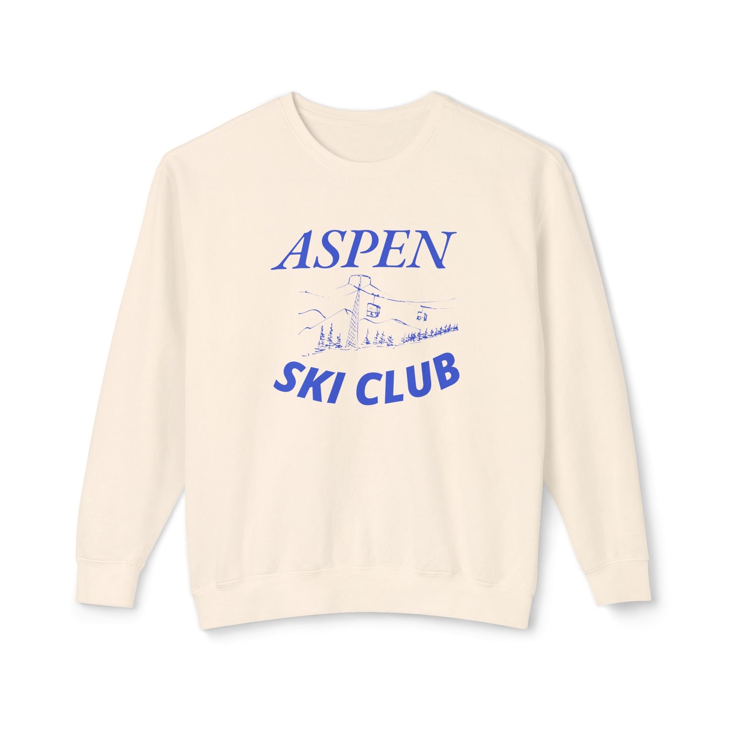 Aspen Ski Club -Lightweight Comfort Colors Crewneck Sweatshirt