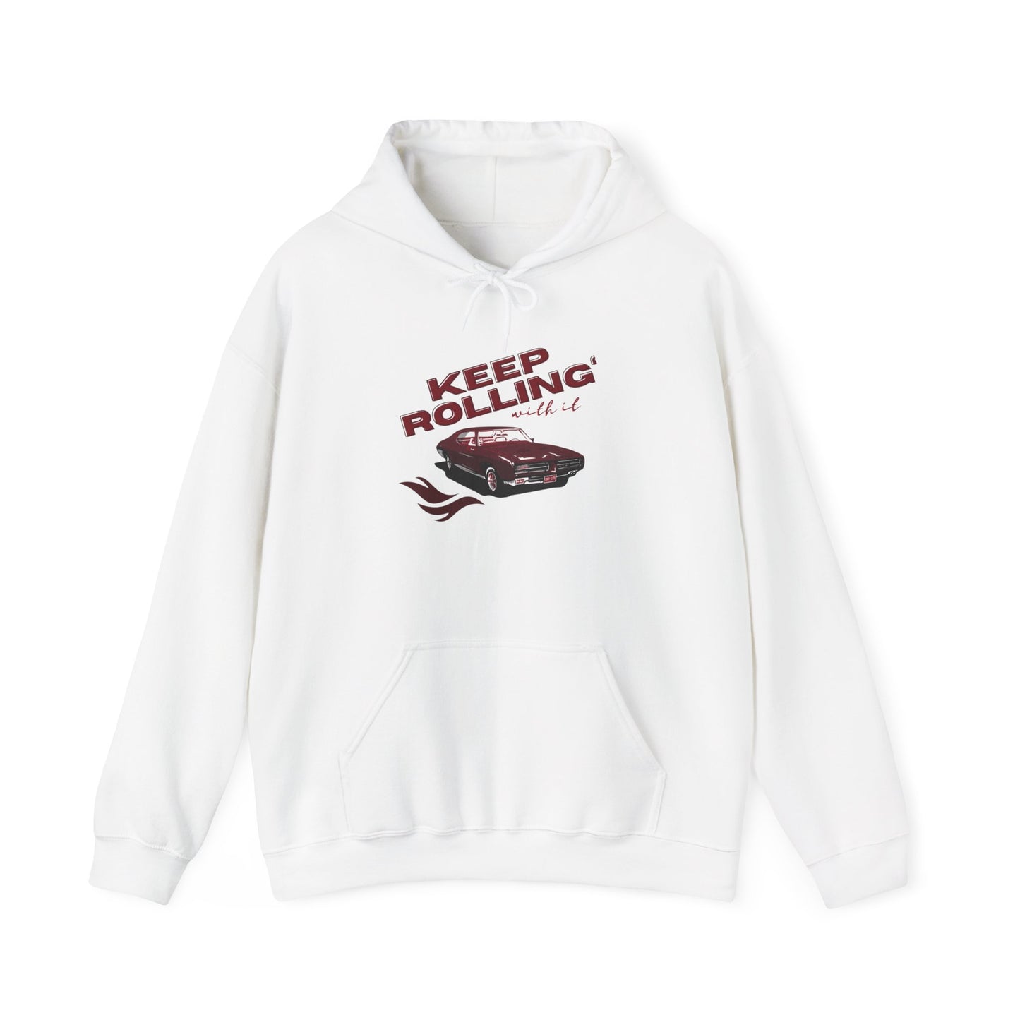 Keep Rolling Vintage Car- Hooded Sweatshirt