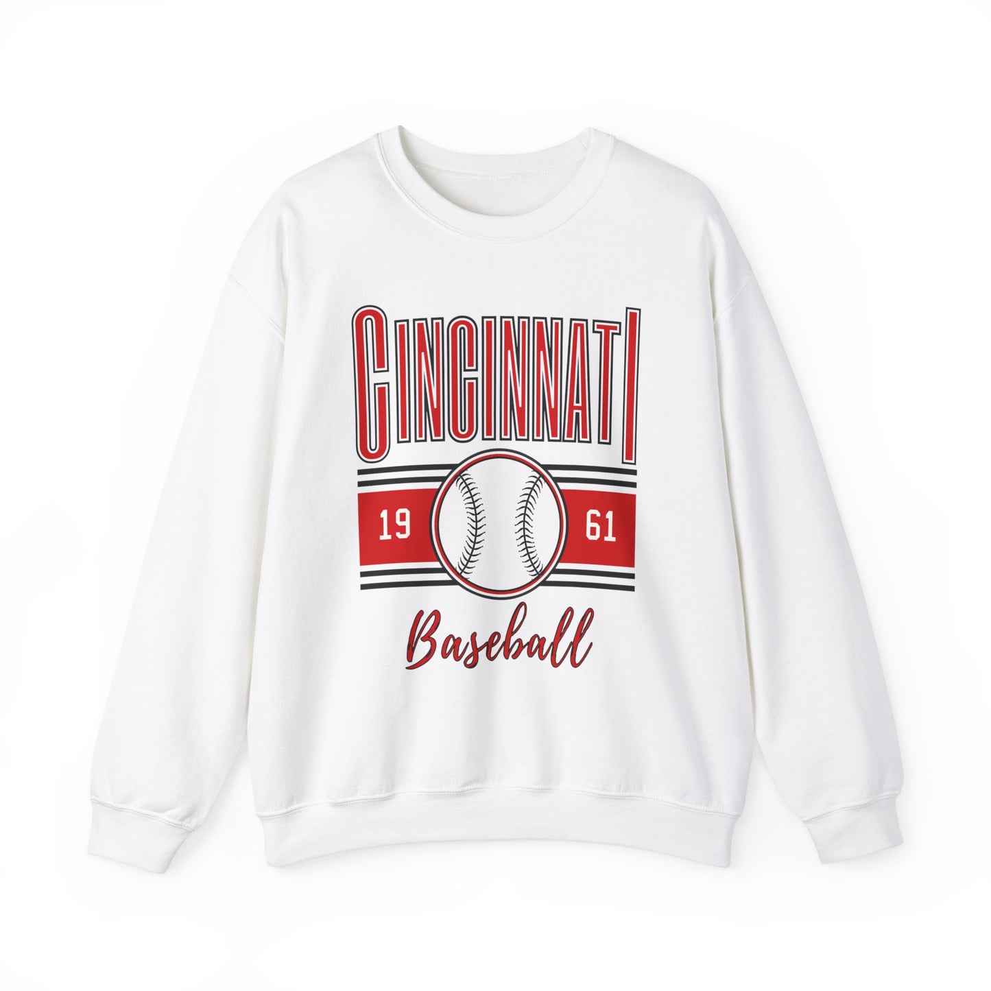 Cincinnati Reds Baseball- Crewneck Sweatshirt