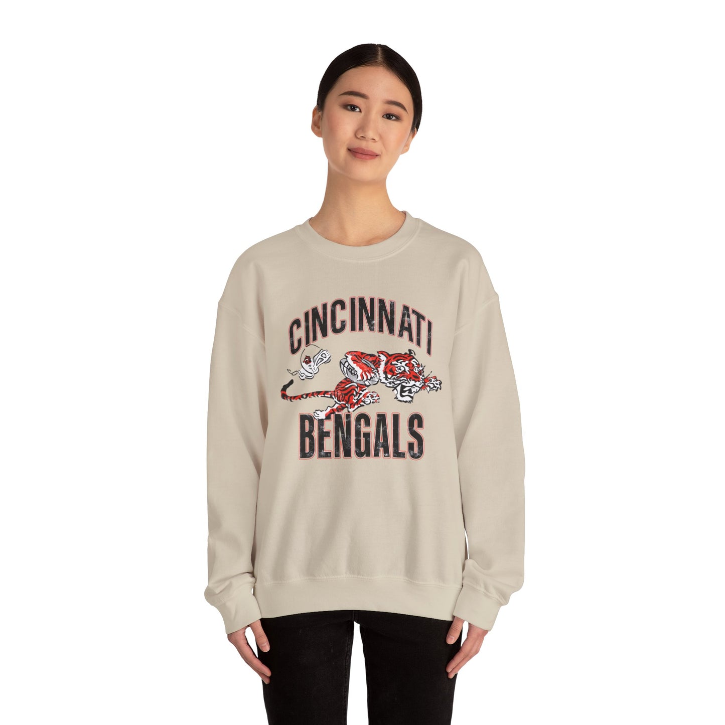 Vintage Bengals Mascot- Crewneck Sweatshirt