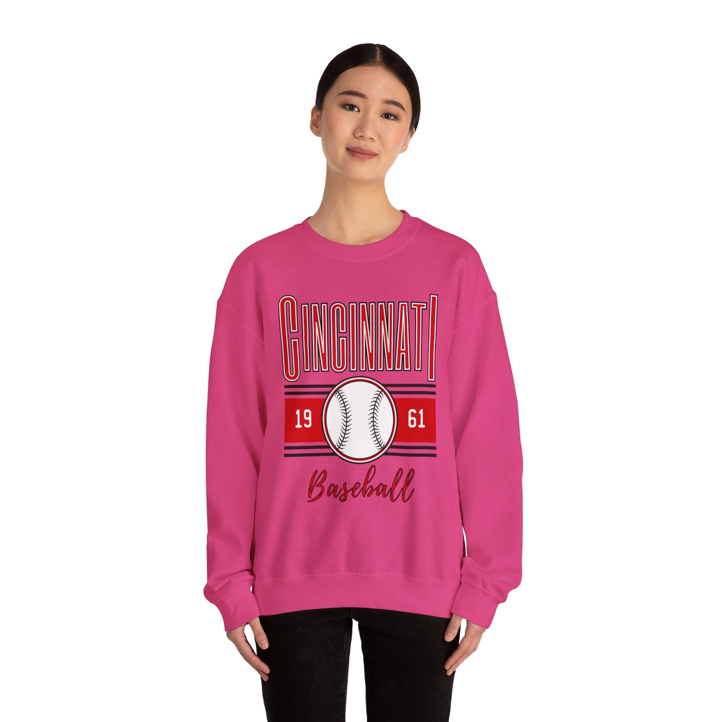 Cincinnati Reds Baseball- Crewneck Sweatshirt