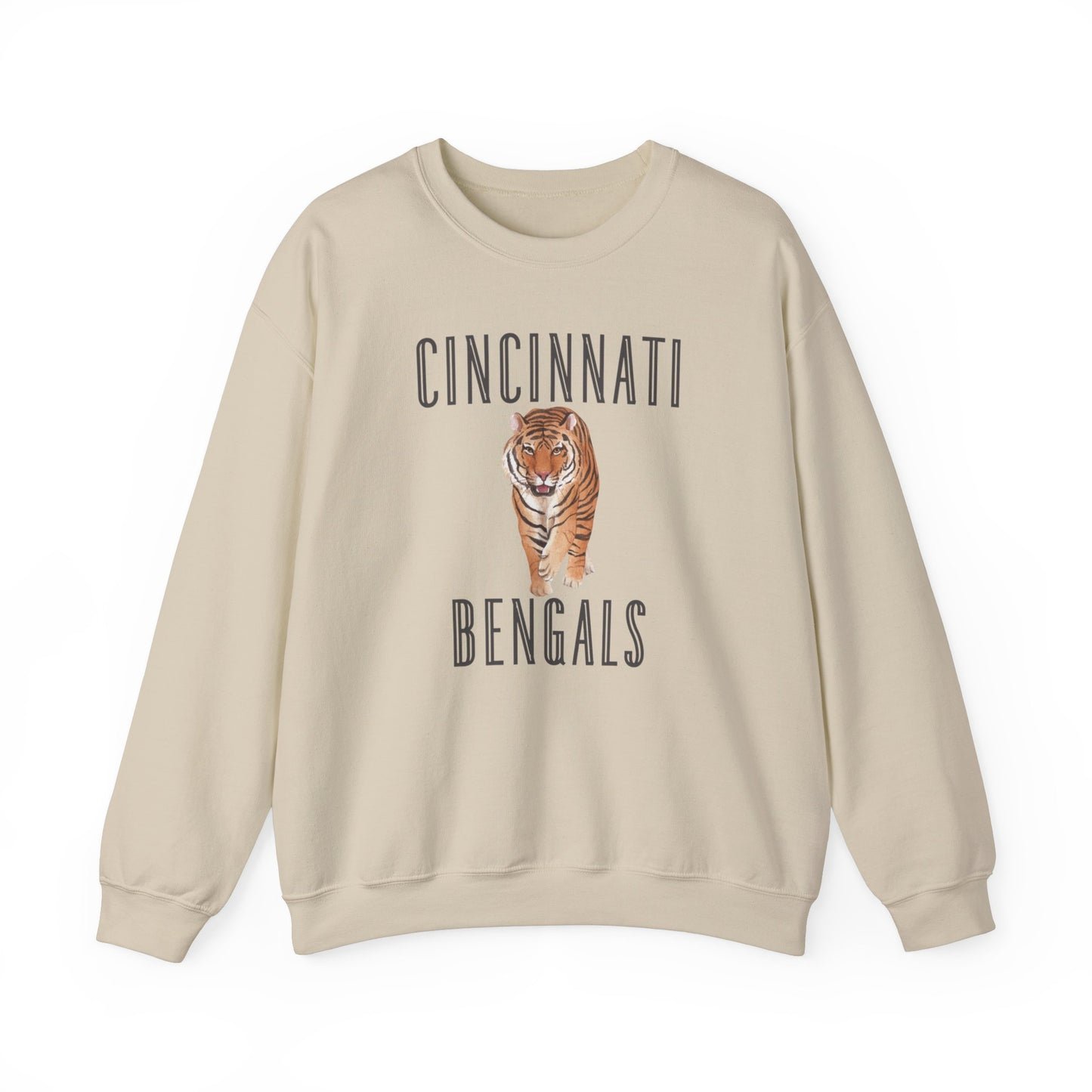 Cincy Bengals Tiger- Crewneck Sweatshirt