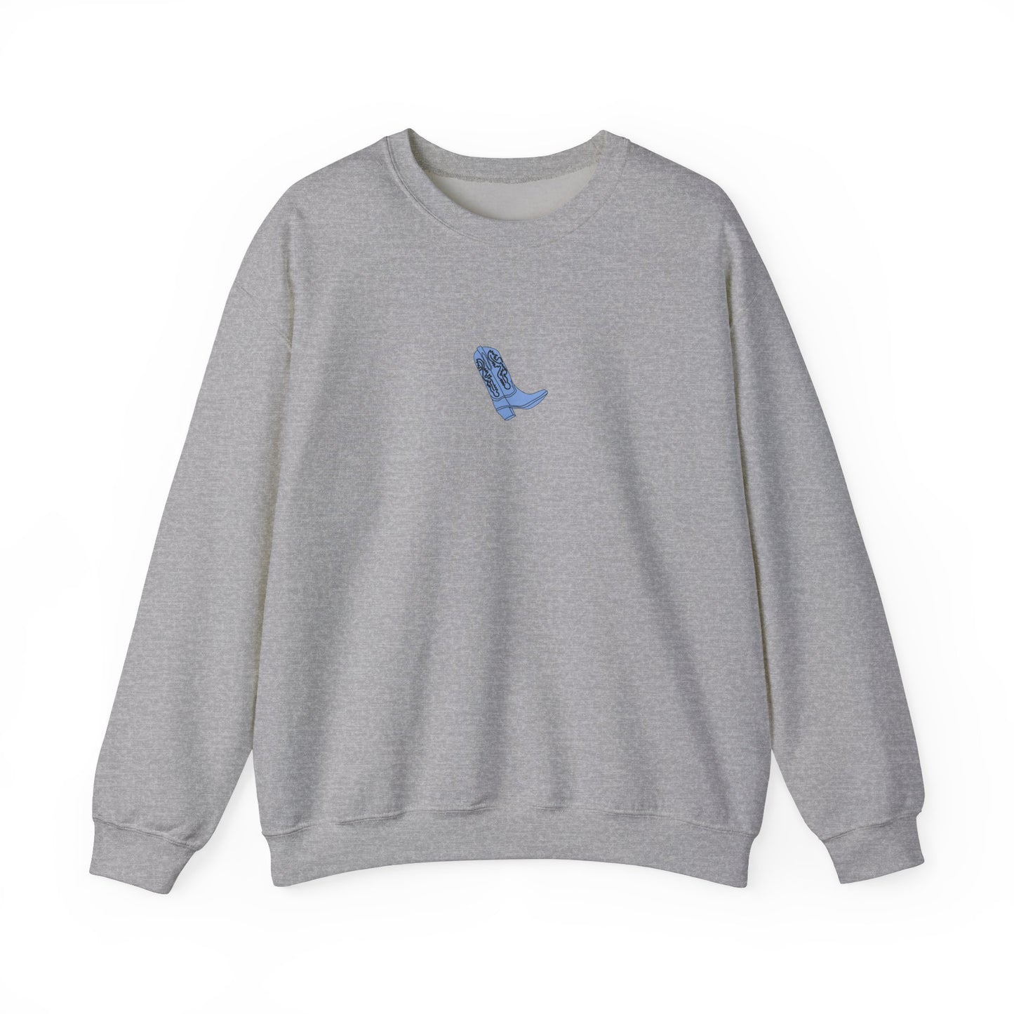 Blue Cowboy Boot- Crewneck Sweatshirt