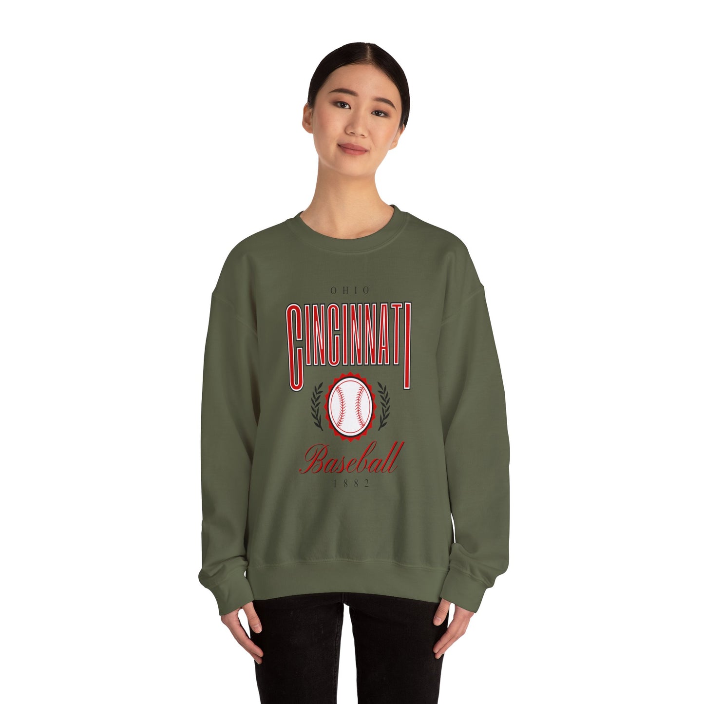 Cincinnati Baseball -Crewneck Sweatshirt