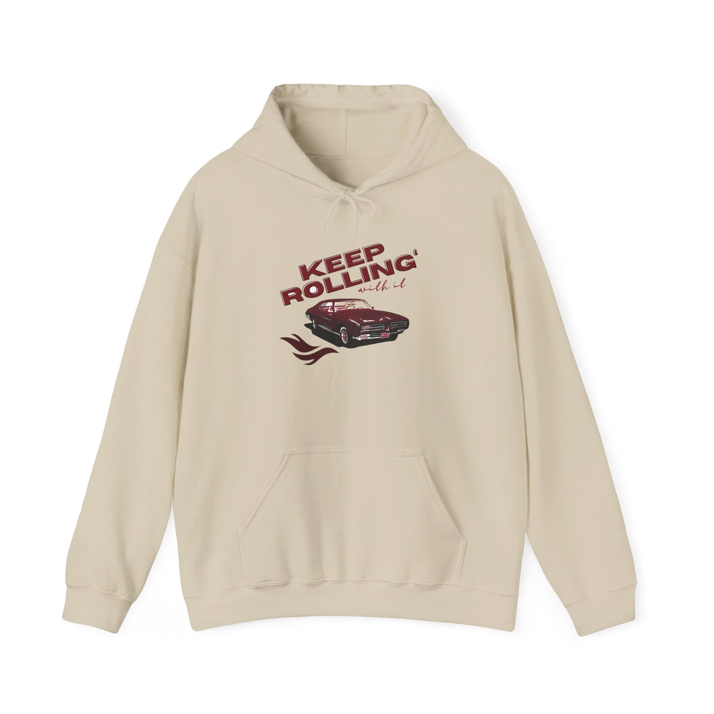 Keep Rolling Vintage Car- Hooded Sweatshirt