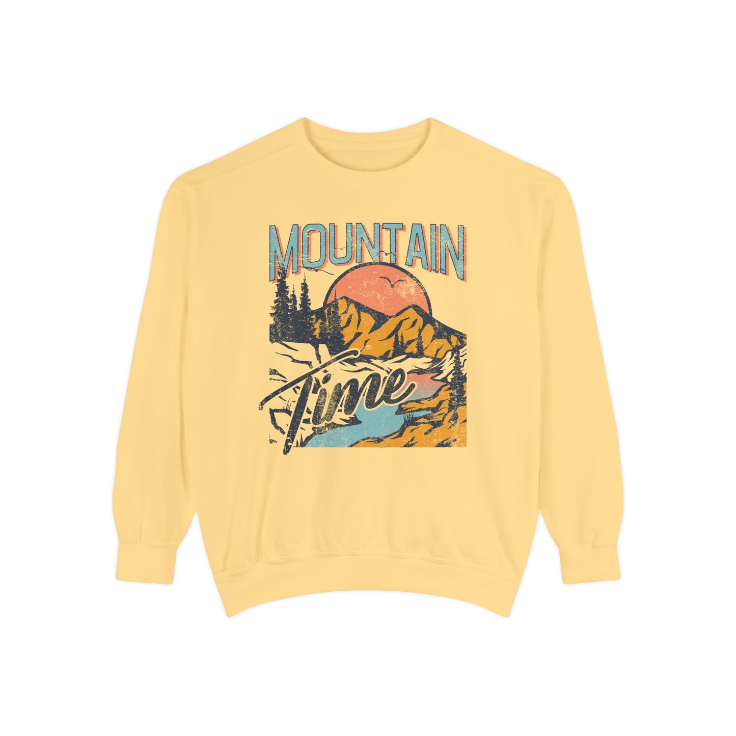 Mountain Time- Comfort Colors Garment-Dyed Sweatshirt