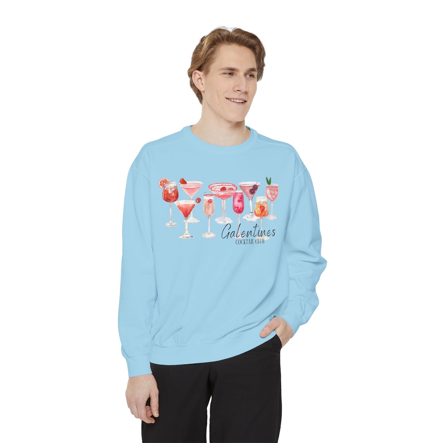 Galentines Cocktail Club- Comfort Colors Sweatshirt