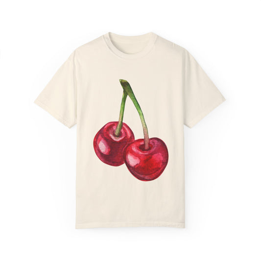 Vintage Cherry, Unisex Garment-Dyed T-Shirt