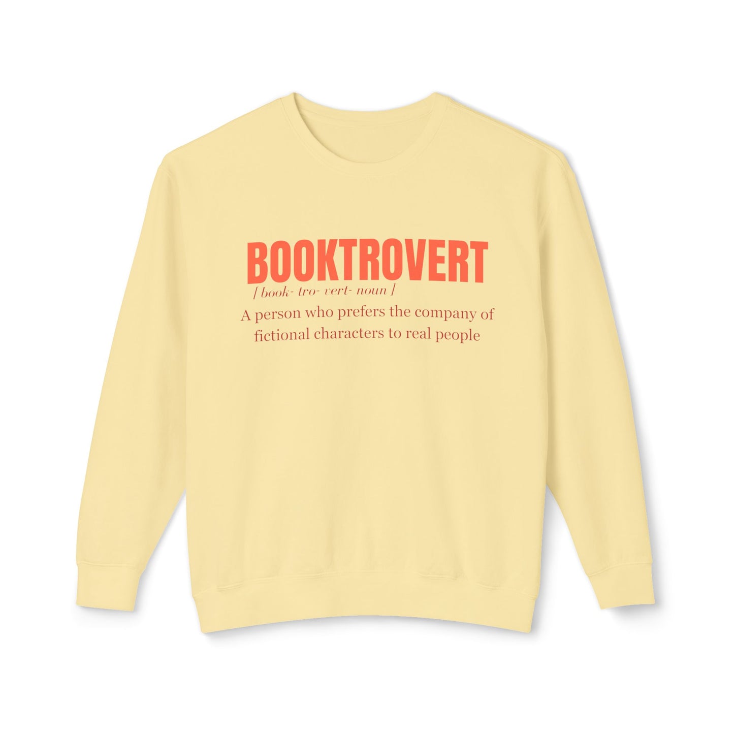 Booktrovert- Lightweight Comfort Colors Crewneck Sweatshirt