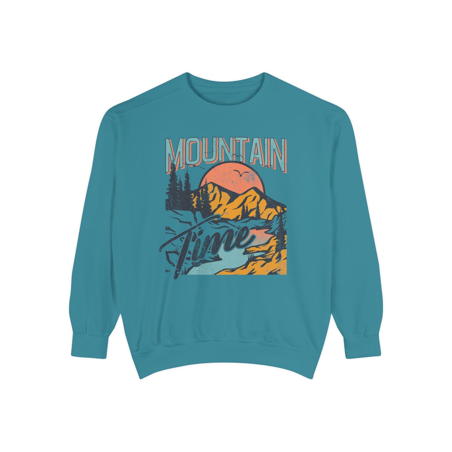 Mountain Time- Comfort Colors Garment-Dyed Sweatshirt