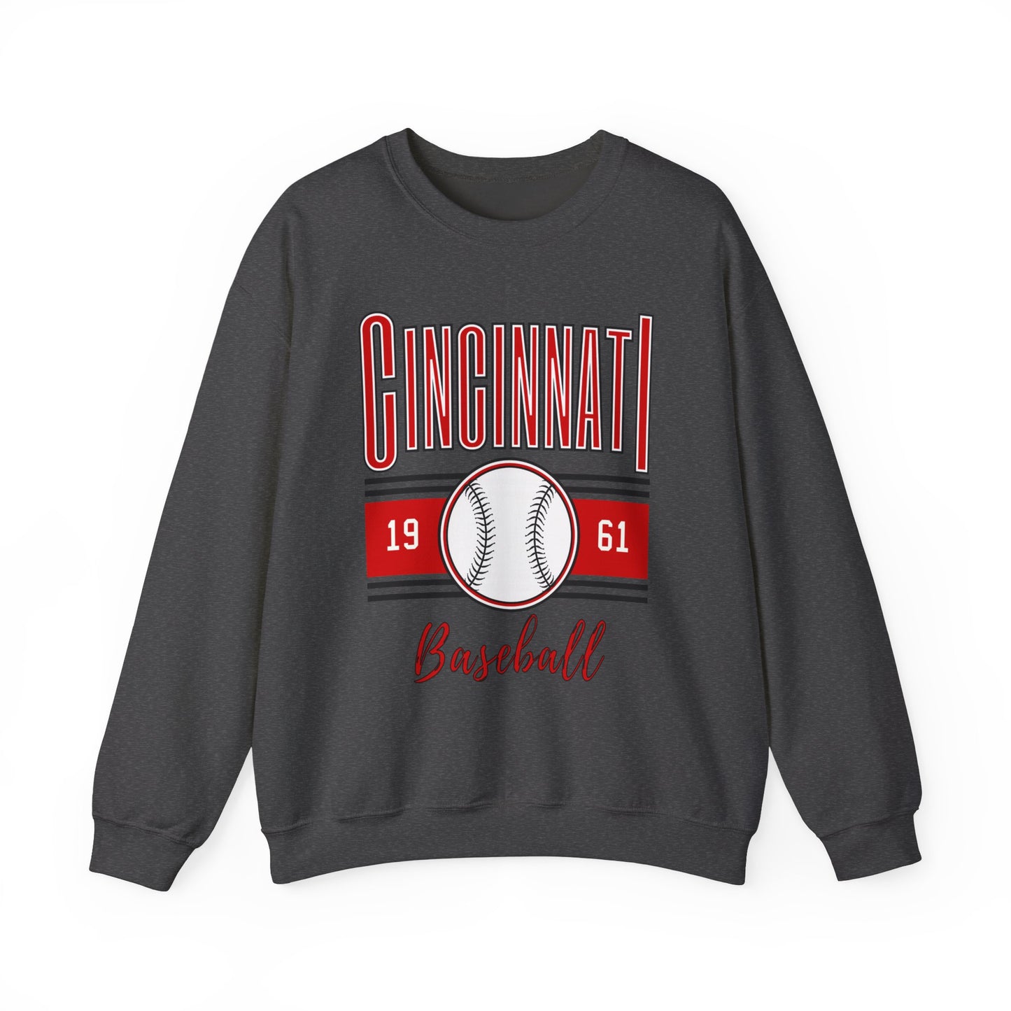 Cincinnati Reds Baseball- Crewneck Sweatshirt