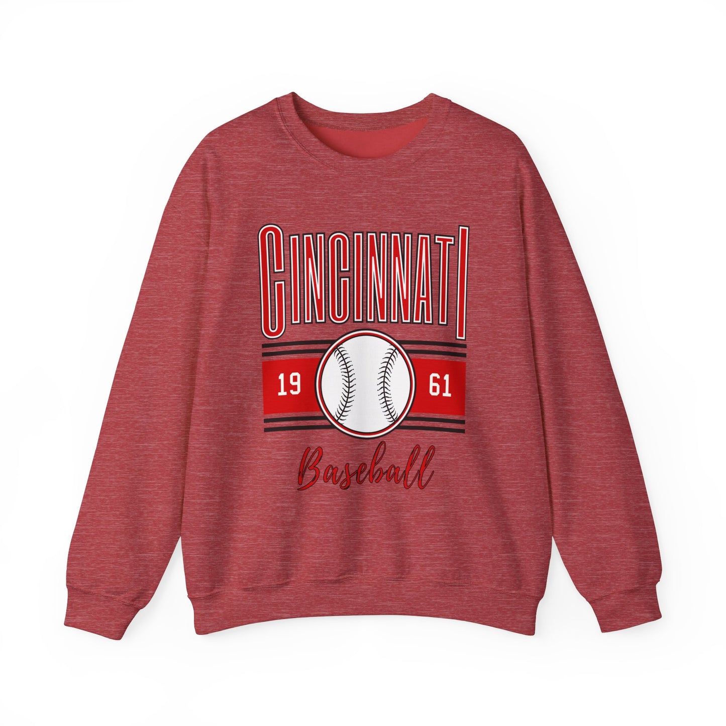 Cincinnati Reds Baseball- Crewneck Sweatshirt