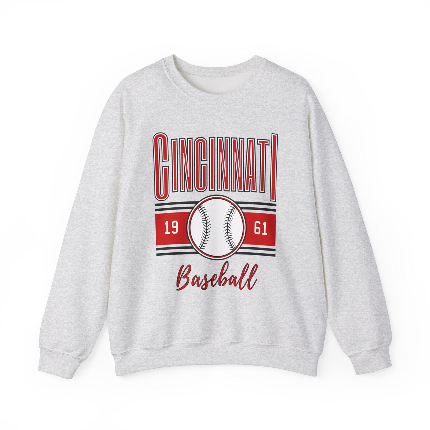 Cincinnati Reds Baseball- Crewneck Sweatshirt