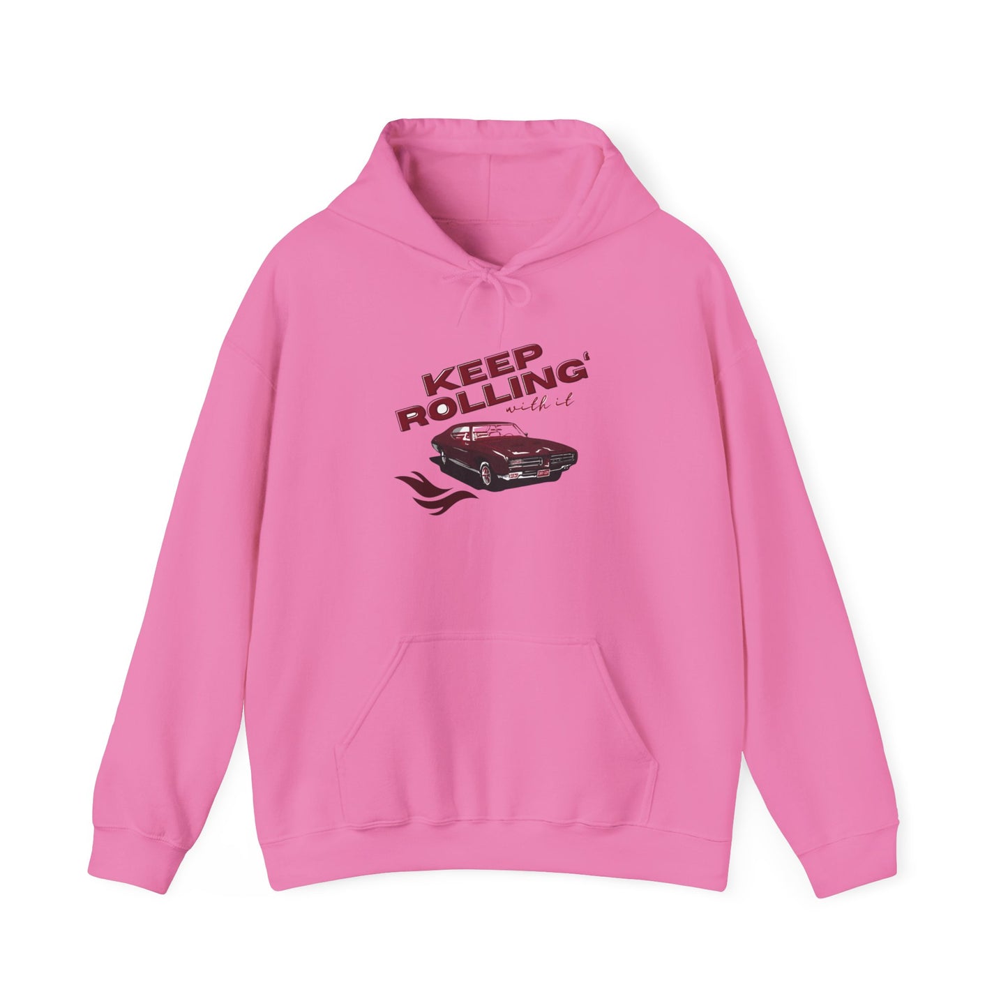 Keep Rolling Vintage Car- Hooded Sweatshirt