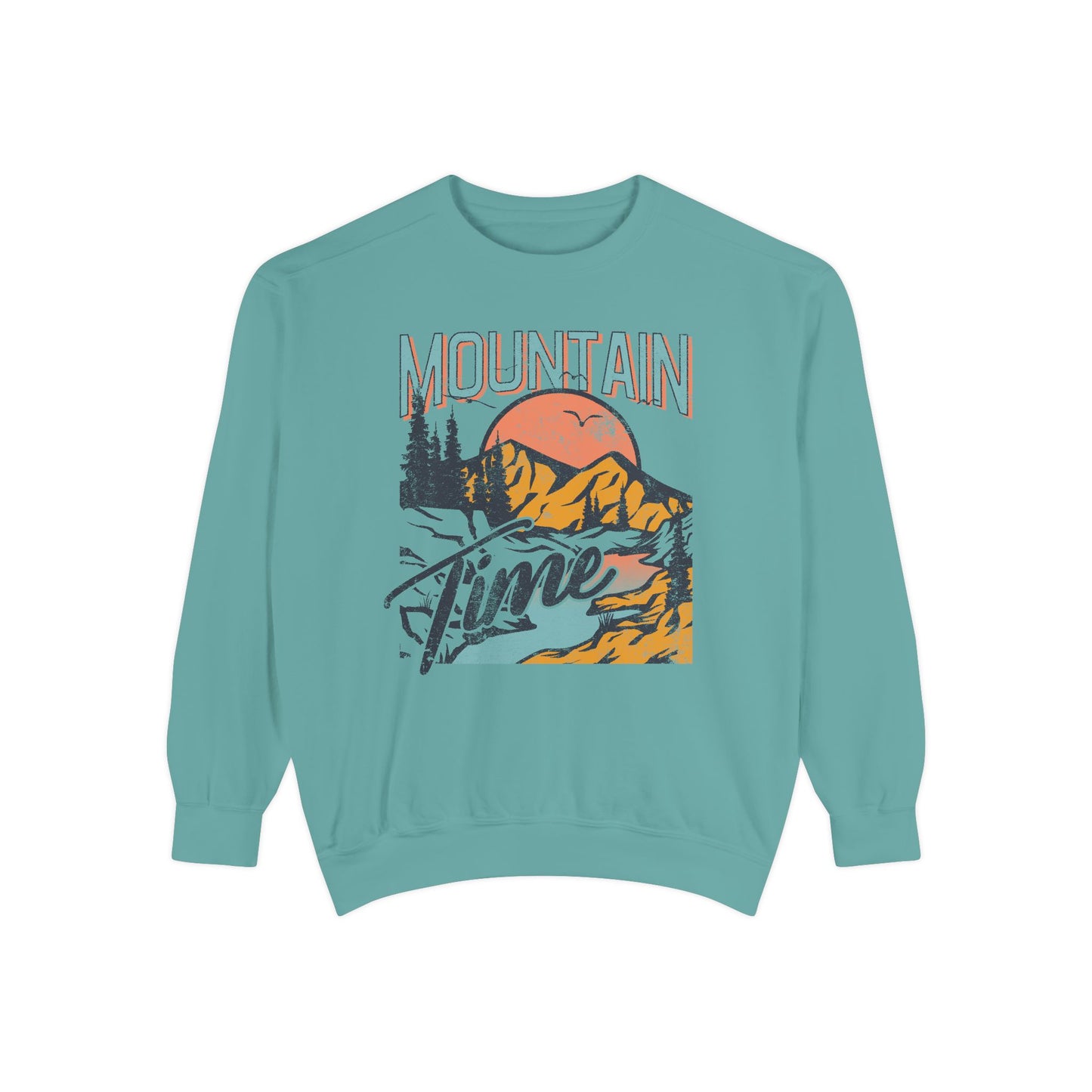 Mountain Time- Comfort Colors Garment-Dyed Sweatshirt