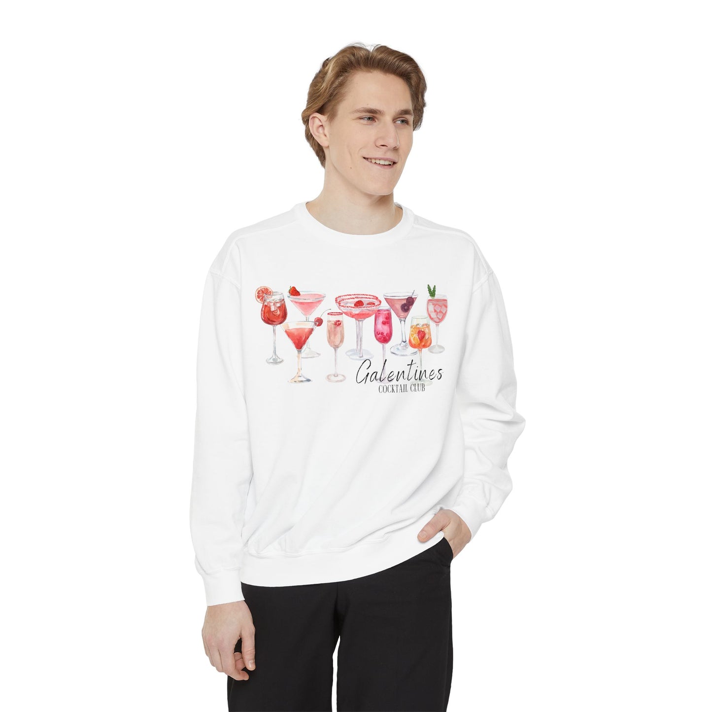 Galentines Cocktail Club- Comfort Colors Sweatshirt