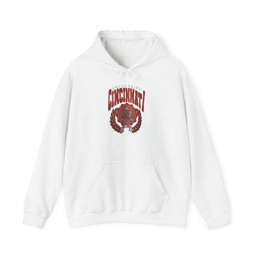 Distressed Uni of Cincinnati -Hooded Sweatshirt