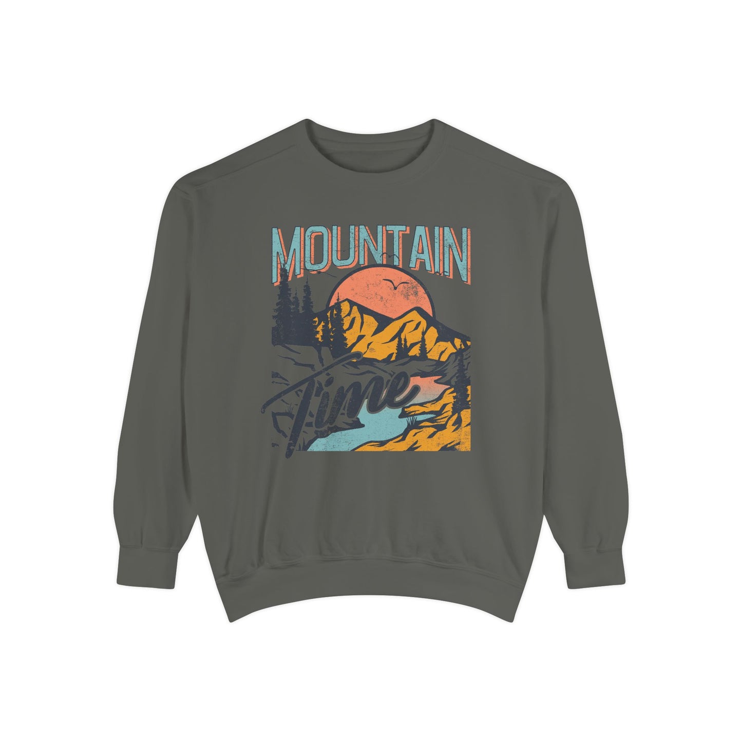 Mountain Time- Comfort Colors Garment-Dyed Sweatshirt