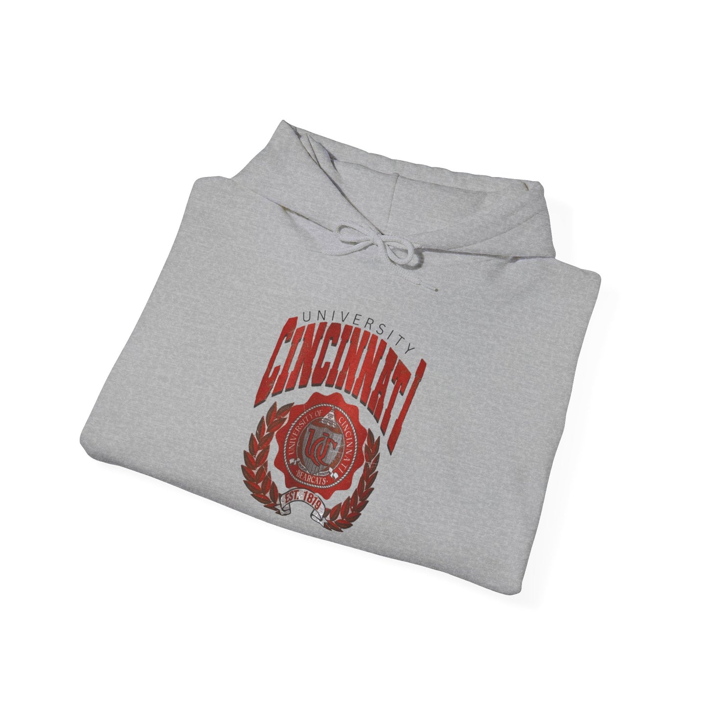 Distressed Uni of Cincinnati -Hooded Sweatshirt