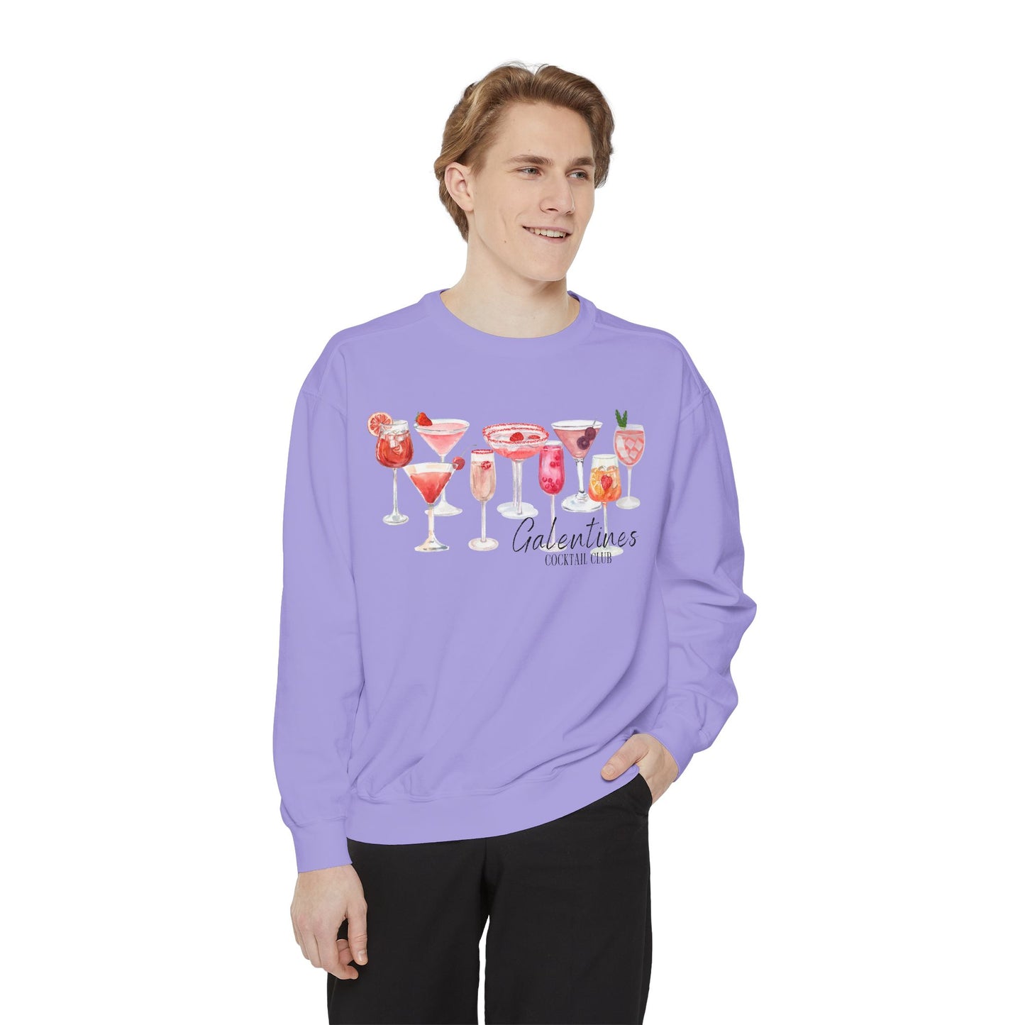 Galentines Cocktail Club- Comfort Colors Sweatshirt