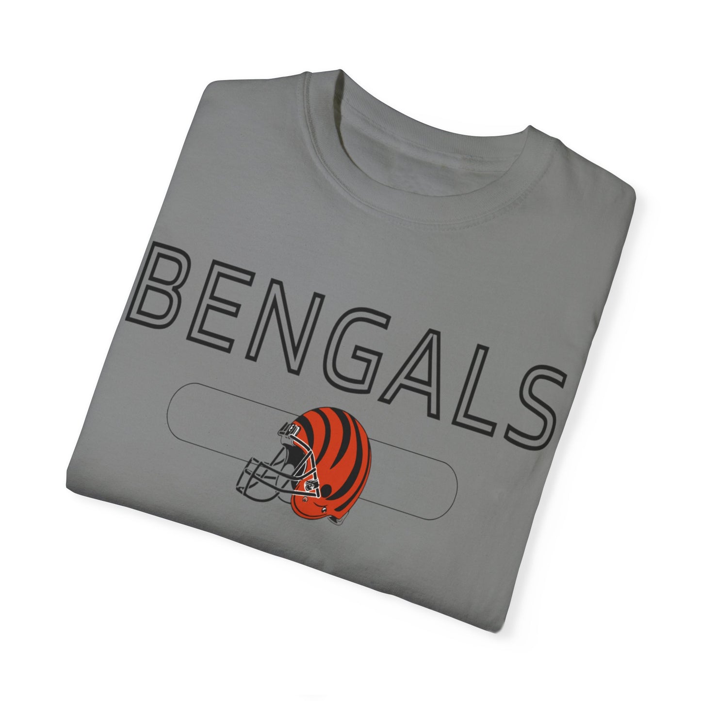 Bengals Helmet- Comfort Colors T-shirt