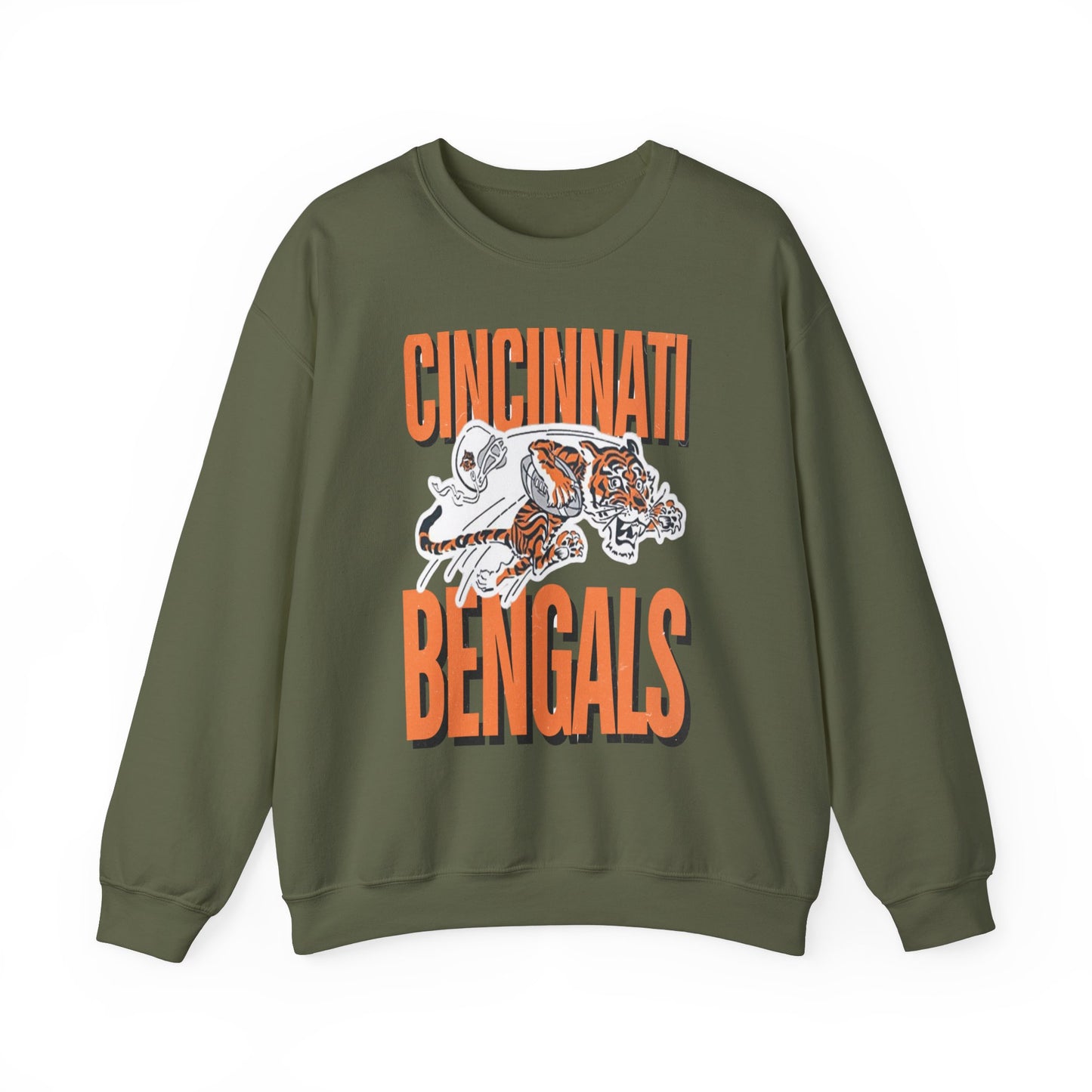 Bengals Vintage Mascot #2- Crewneck Sweatshirt