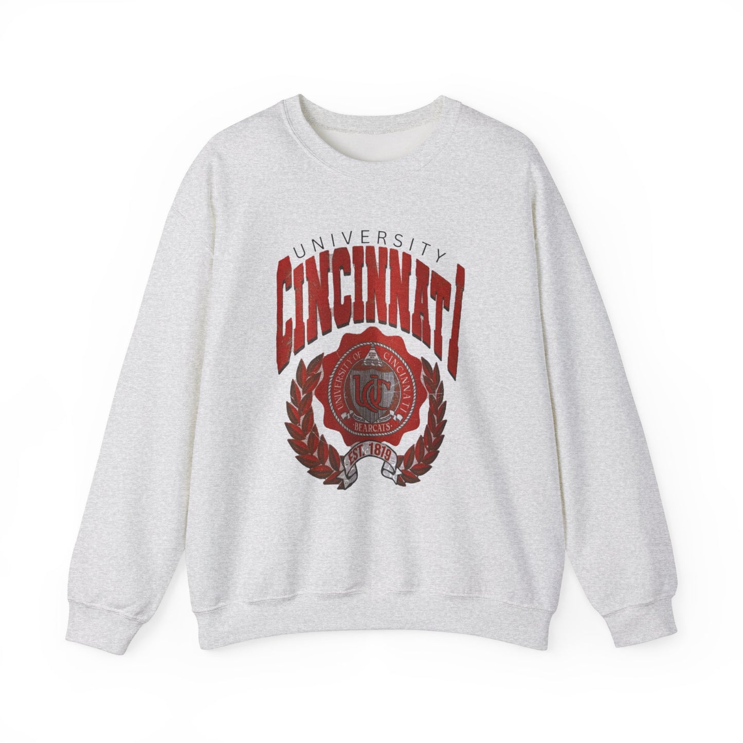 Distressed Uni of Cincinnati -Crewneck Sweatshirt