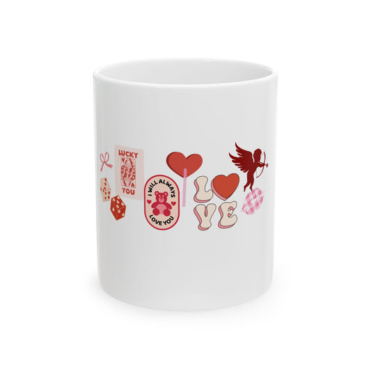 Cupid Collage Ceramic Mug, (11oz, 15oz)