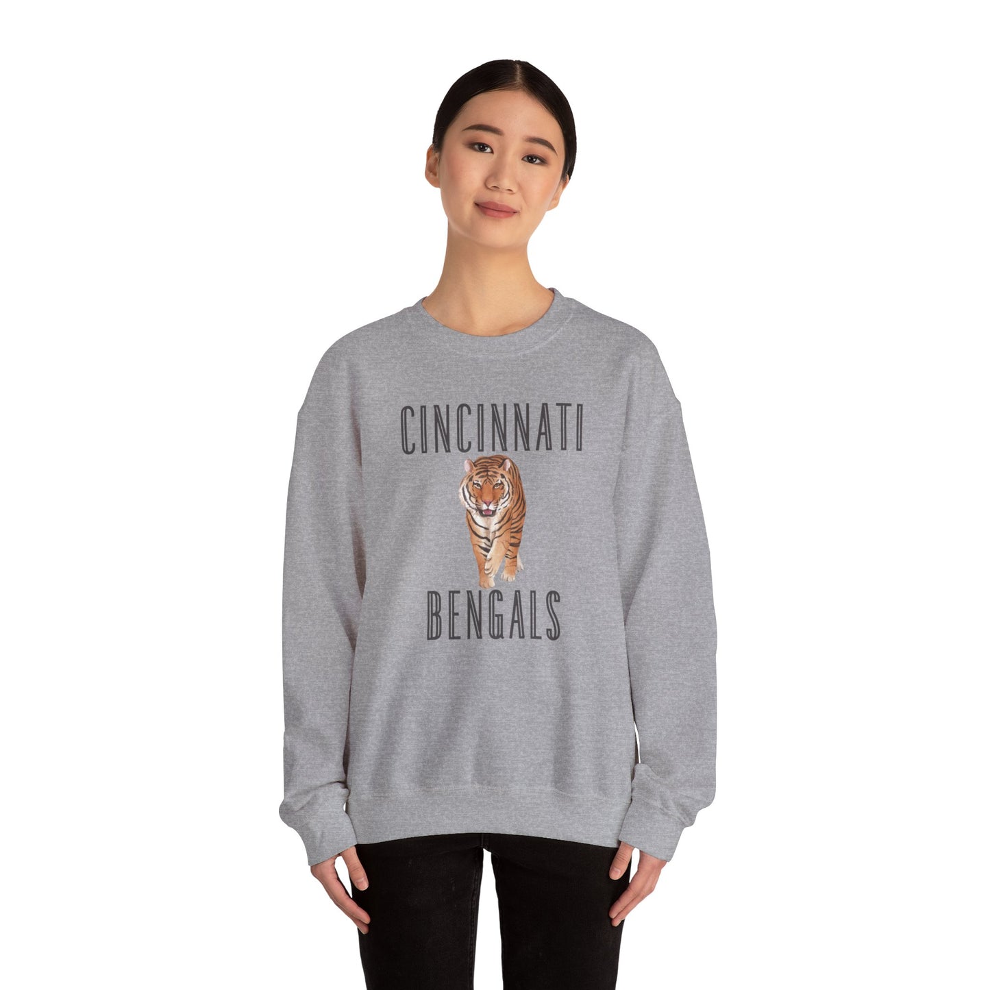 Cincy Bengals Tiger- Crewneck Sweatshirt