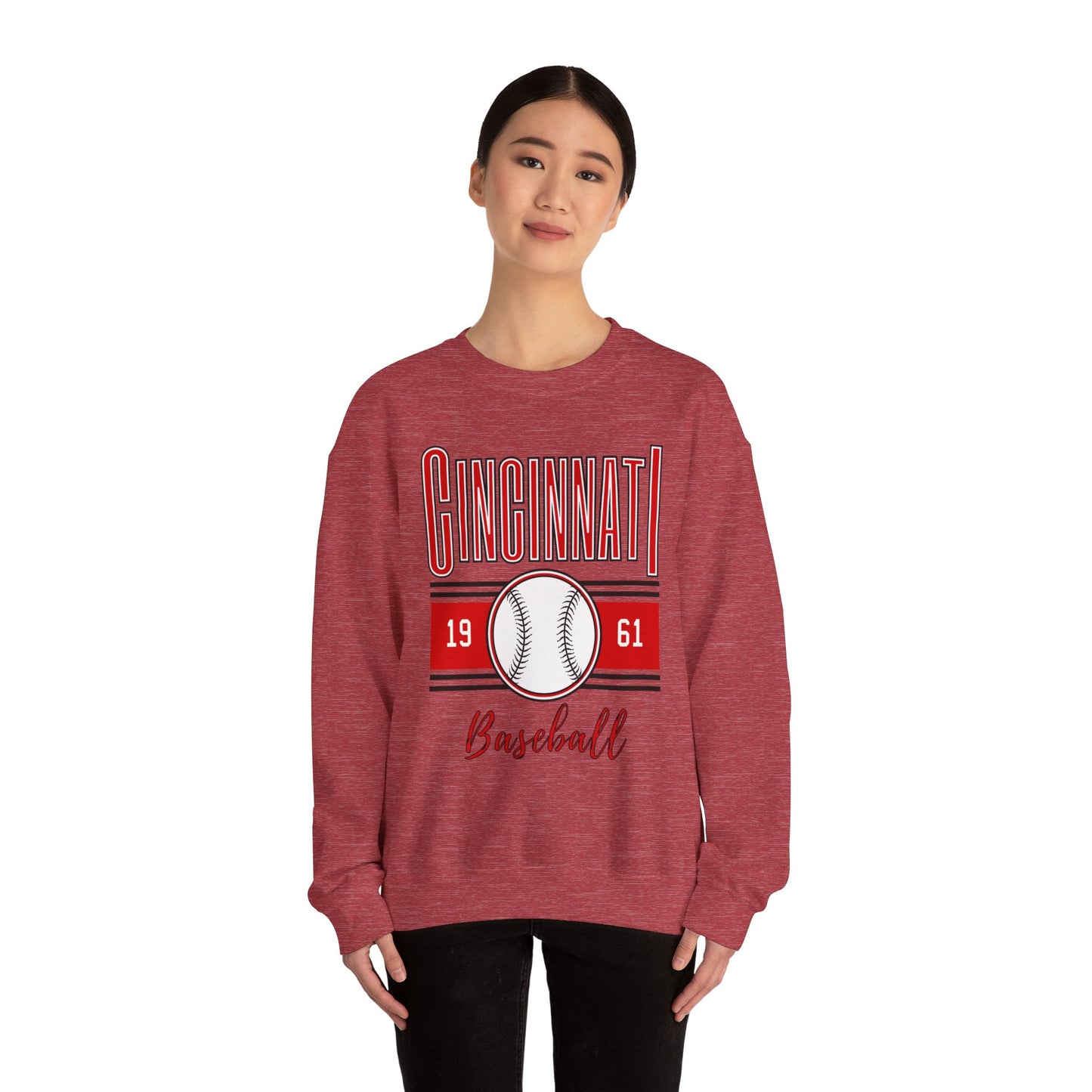 Cincinnati Reds Baseball- Crewneck Sweatshirt