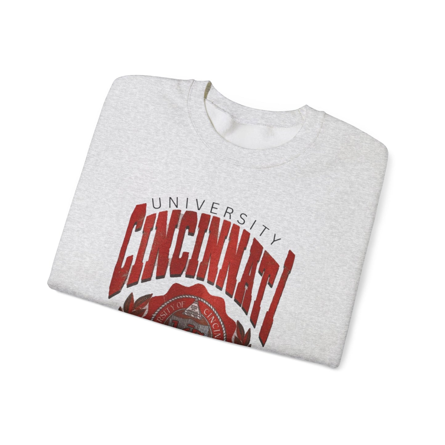 Distressed Uni of Cincinnati -Crewneck Sweatshirt