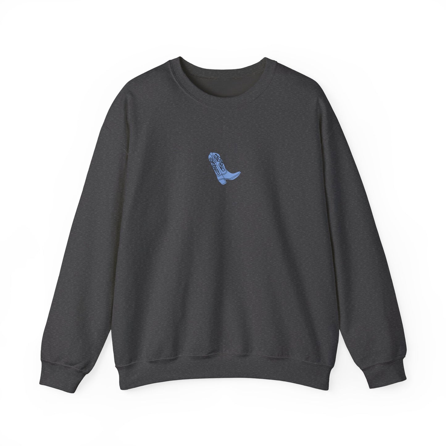 Blue Cowboy Boot- Crewneck Sweatshirt