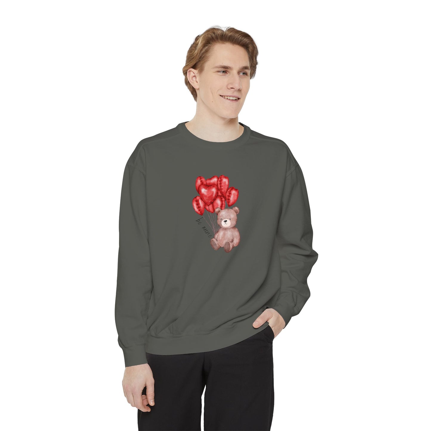 Be Mine Teddy- Comfort Colors Sweatshirt