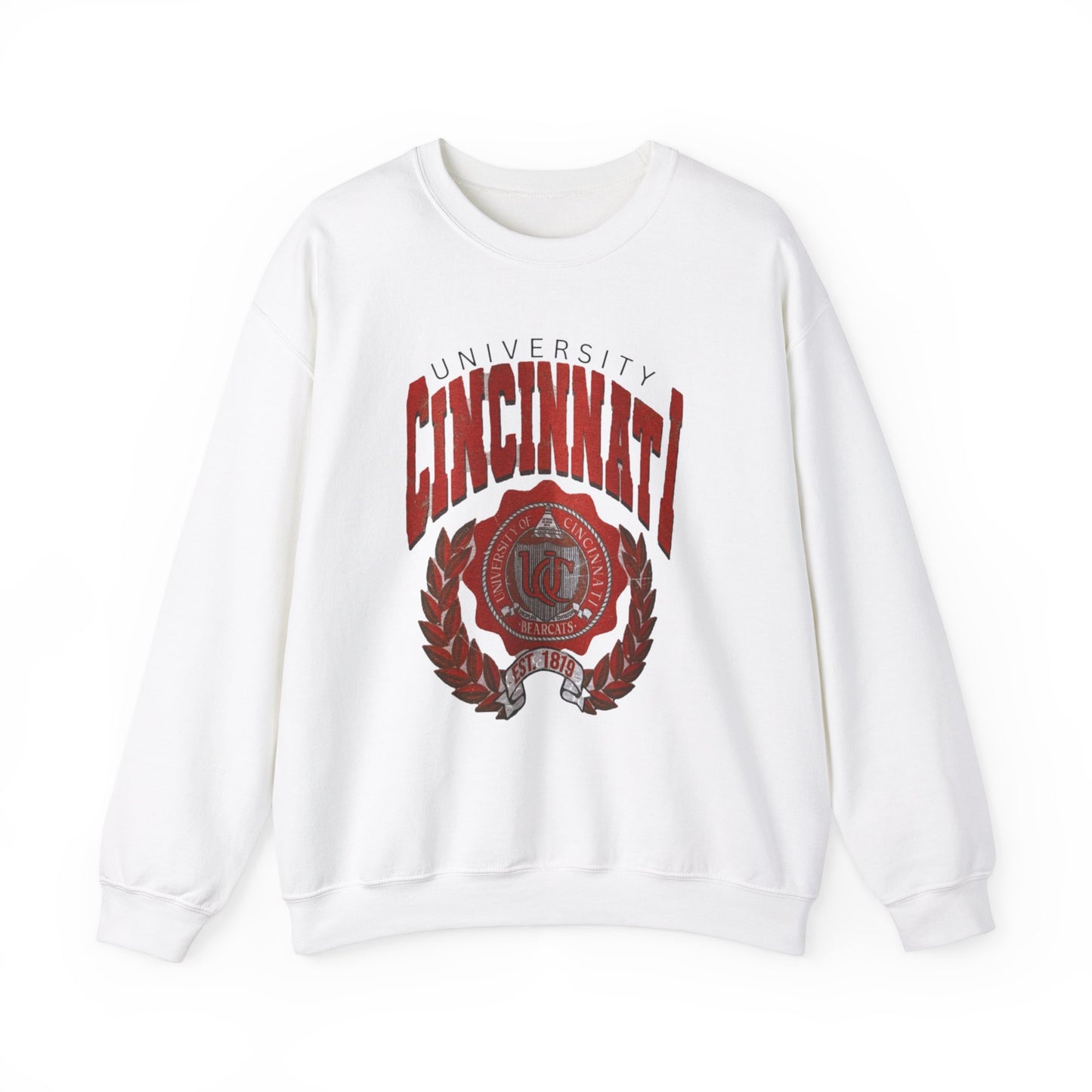 Distressed Uni of Cincinnati -Crewneck Sweatshirt