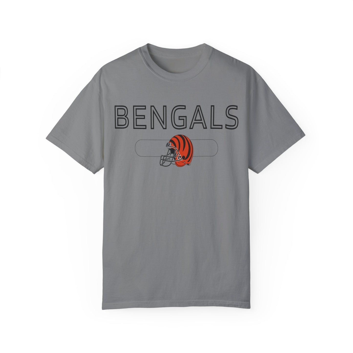 Bengals Helmet- Comfort Colors T-shirt