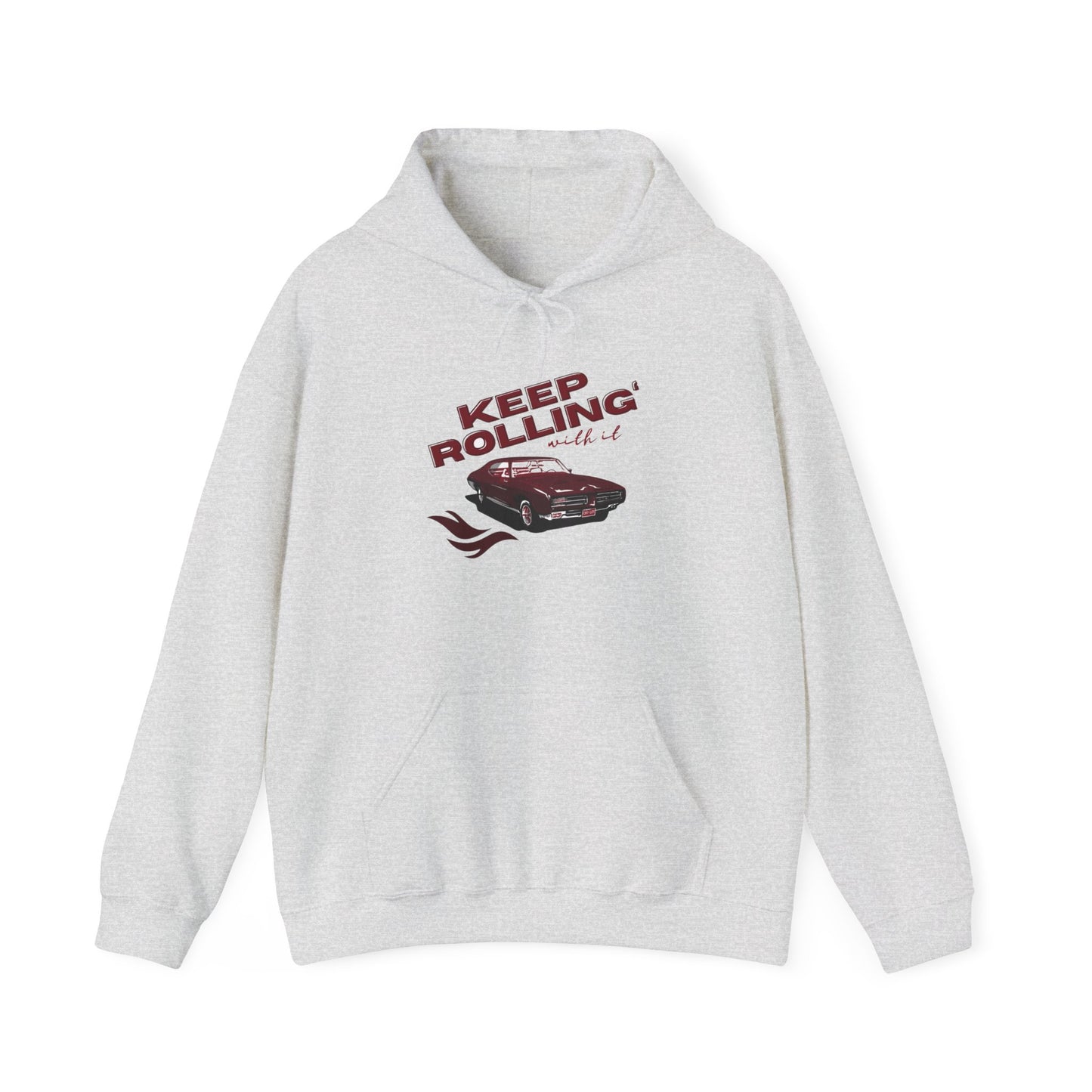 Keep Rolling Vintage Car- Hooded Sweatshirt