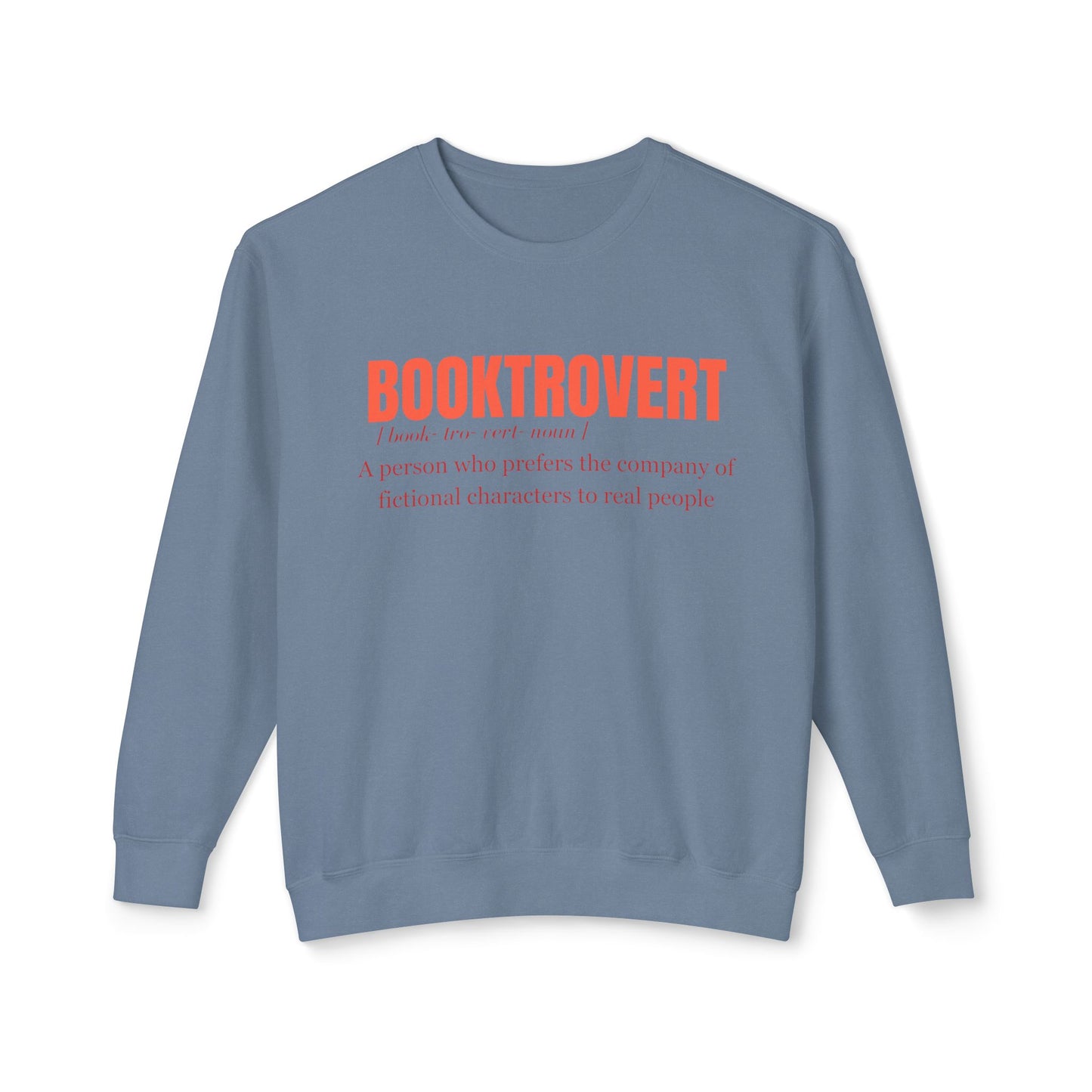 Booktrovert- Lightweight Comfort Colors Crewneck Sweatshirt