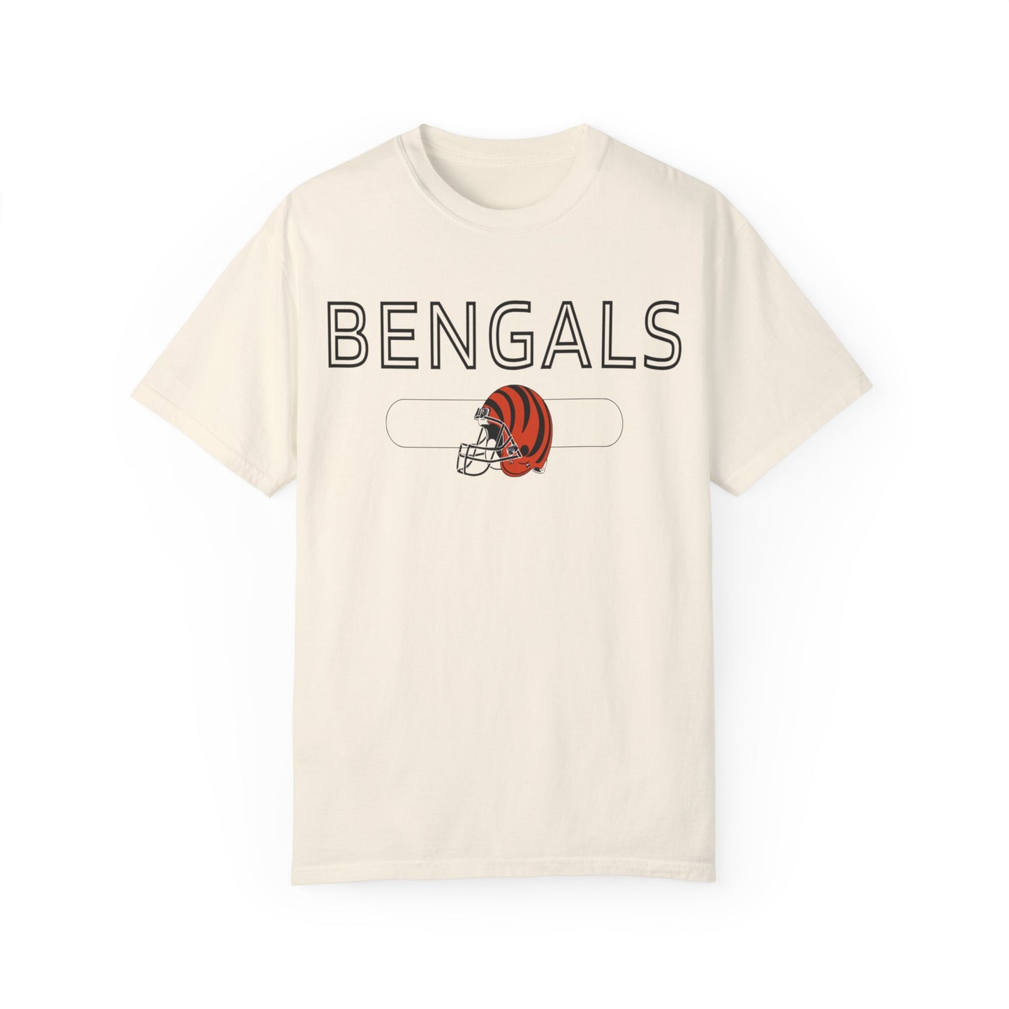 Bengals Helmet- Comfort Colors T-shirt