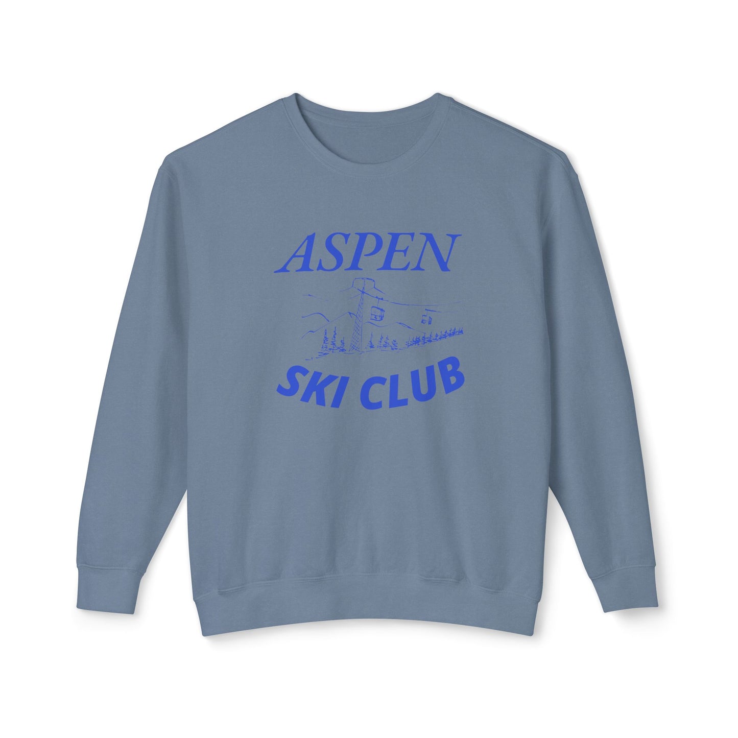 Aspen Ski Club -Lightweight Comfort Colors Crewneck Sweatshirt