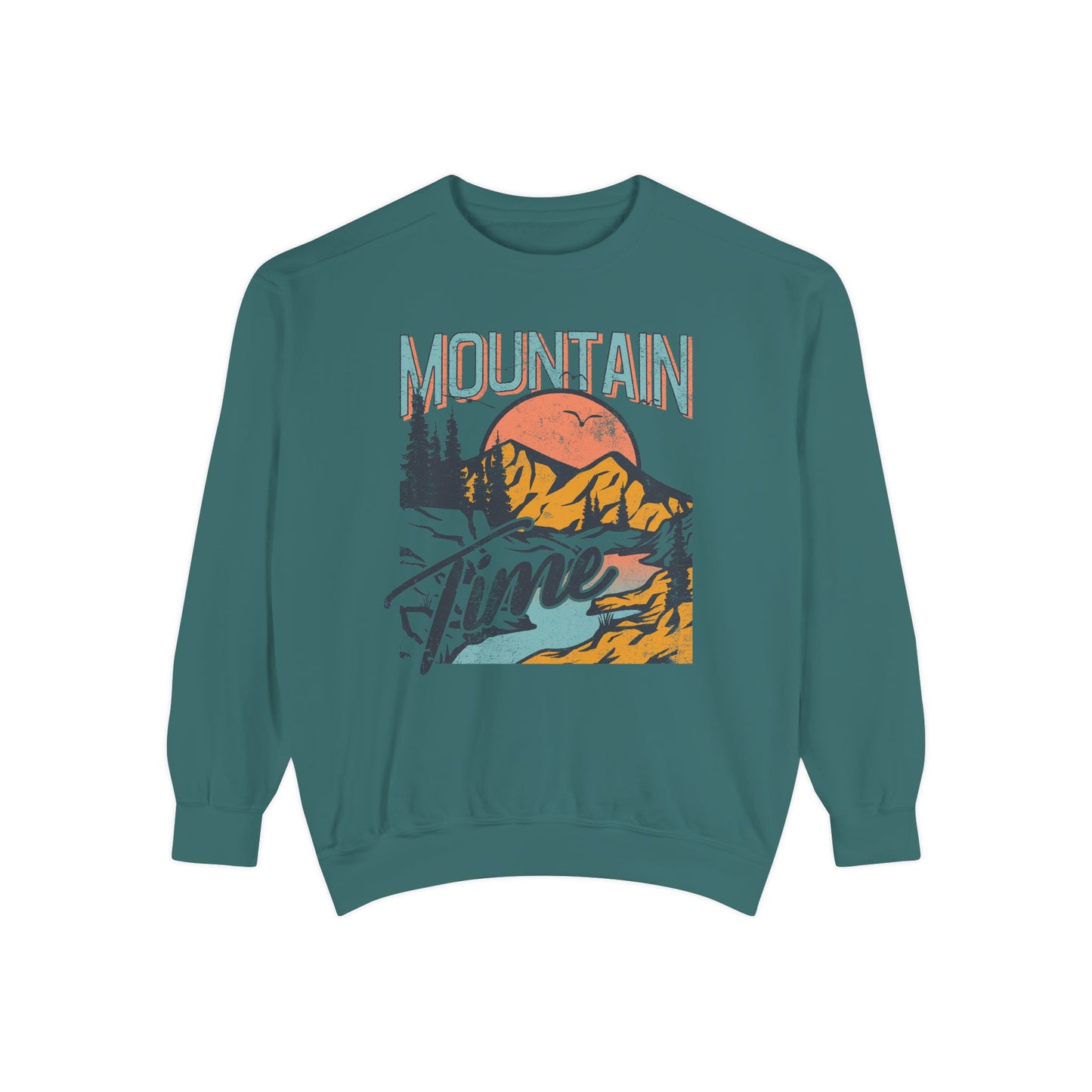 Mountain Time- Comfort Colors Garment-Dyed Sweatshirt