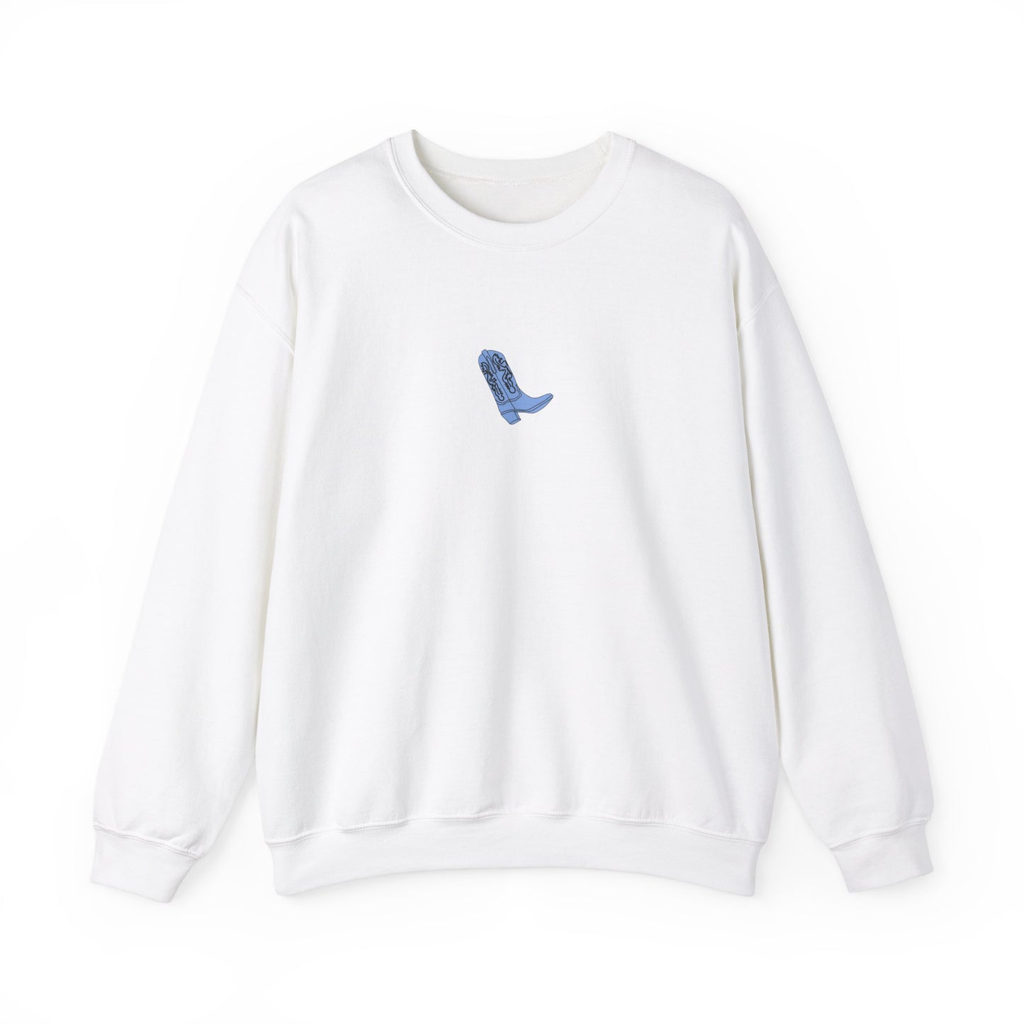 Blue Cowboy Boot- Crewneck Sweatshirt