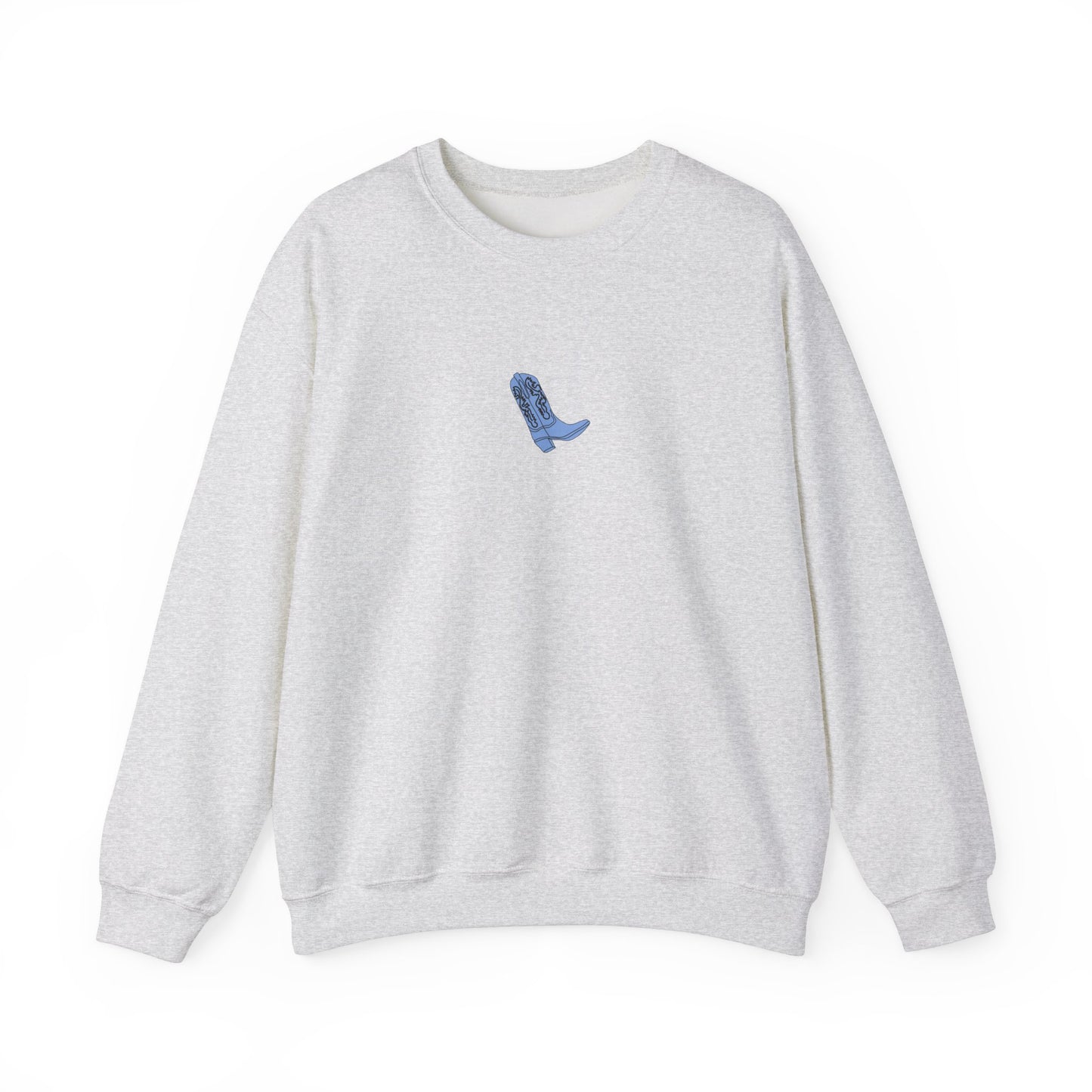 Blue Cowboy Boot- Crewneck Sweatshirt