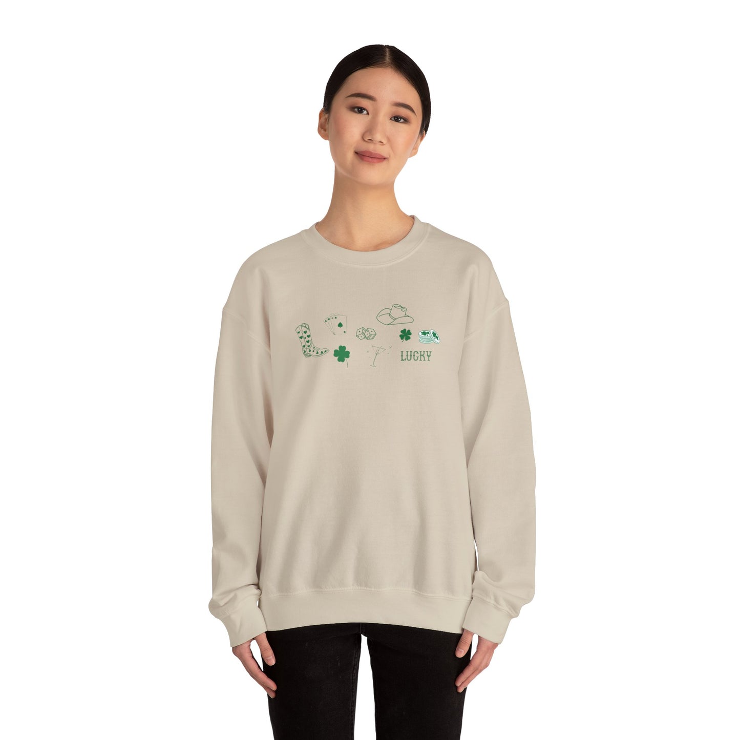 Lucky Collage Crewneck Sweatshirt