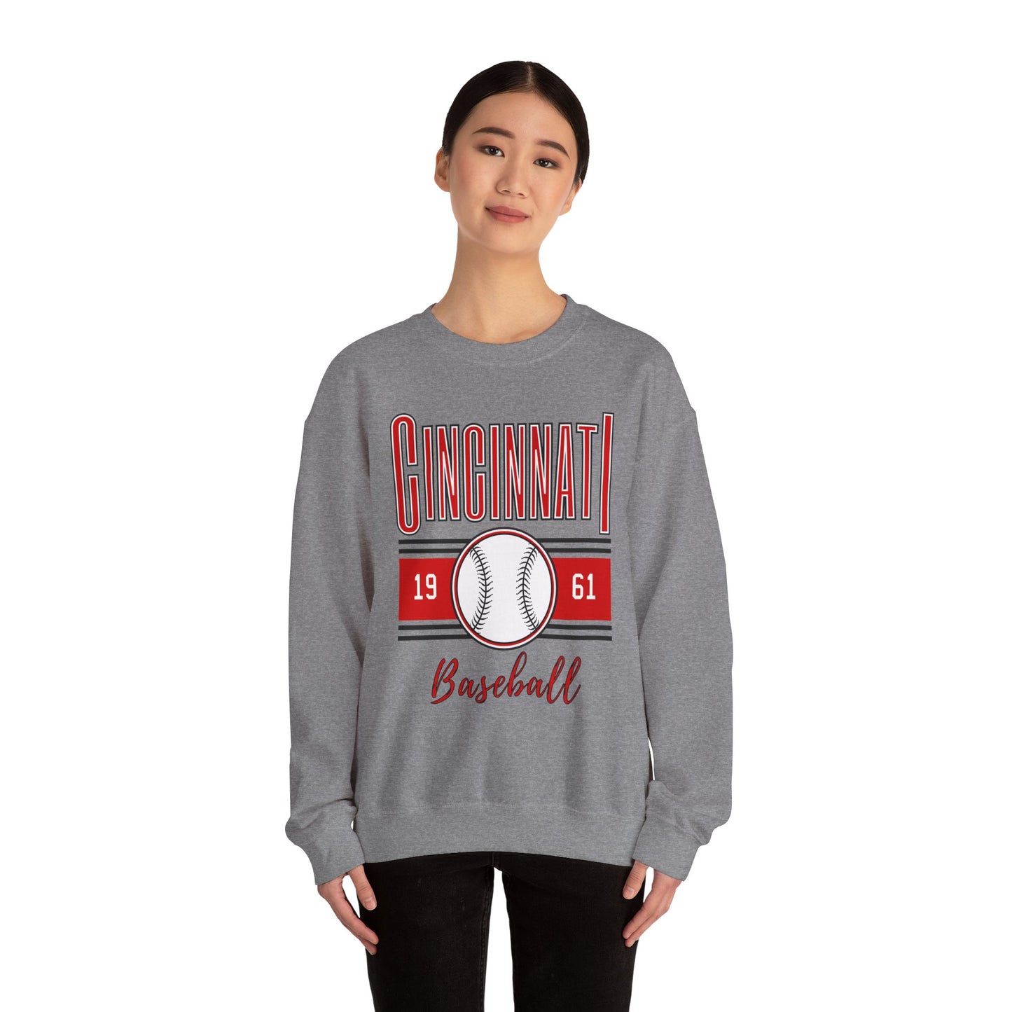 Cincinnati Reds Baseball- Crewneck Sweatshirt