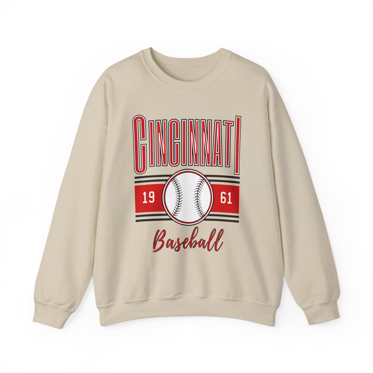 Cincinnati Reds Baseball- Crewneck Sweatshirt