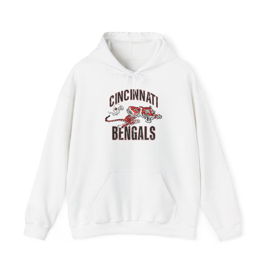 Vintage Bengals Mascot - Hooded Sweatshirt