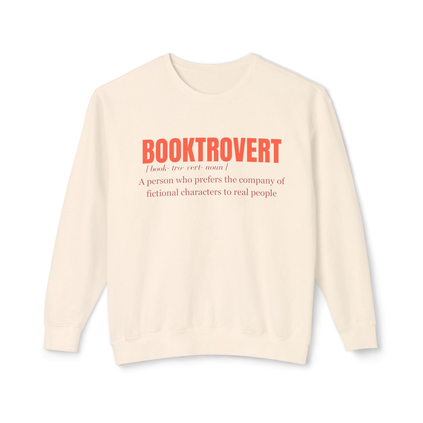 Booktrovert- Lightweight Comfort Colors Crewneck Sweatshirt