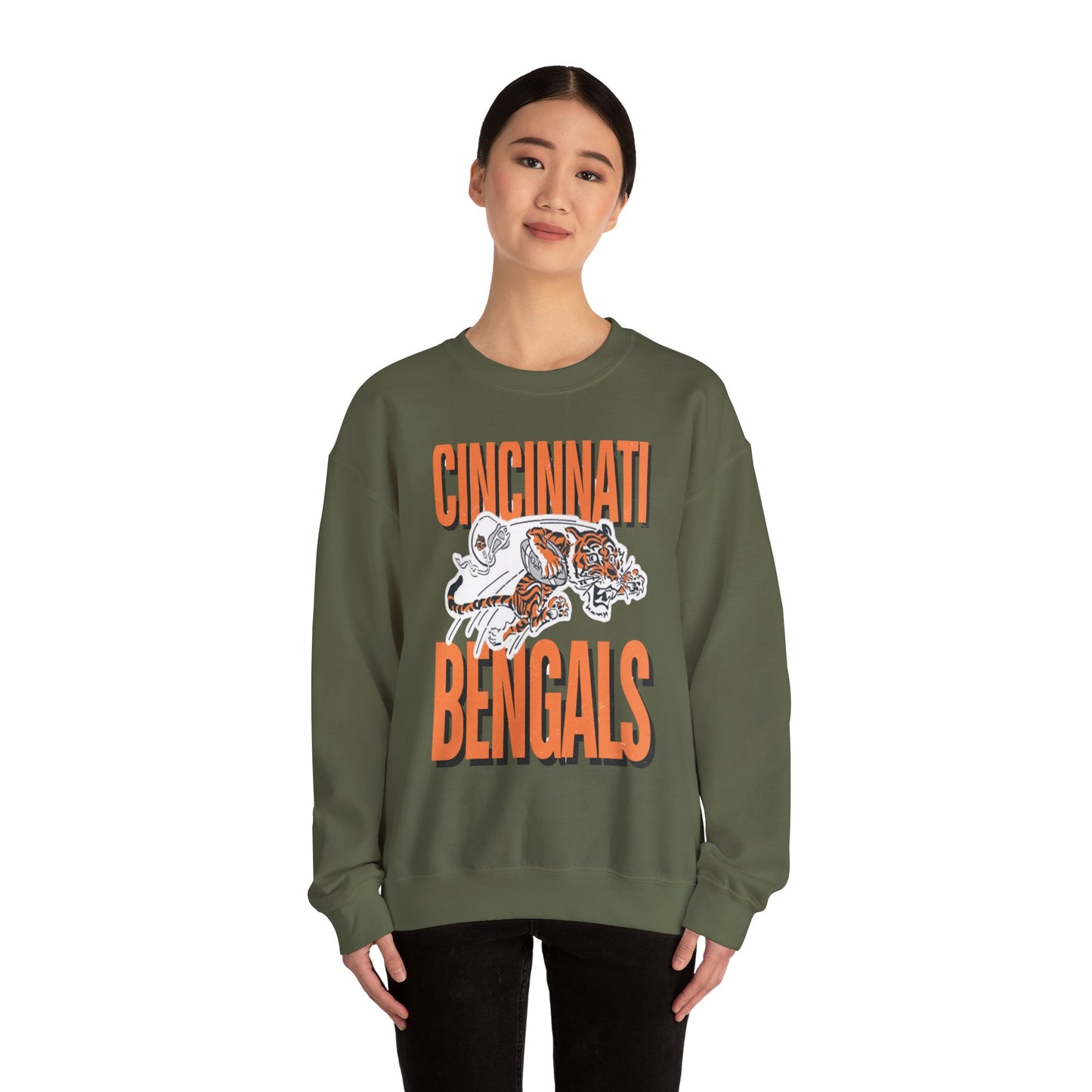 Bengals Vintage Mascot #2- Crewneck Sweatshirt