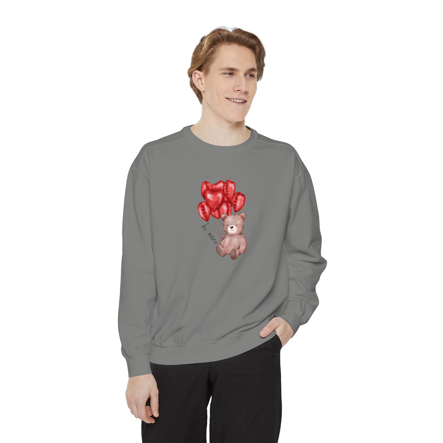 Be Mine Teddy- Comfort Colors Sweatshirt