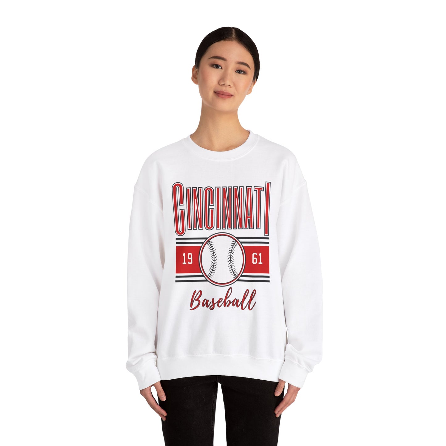 Cincinnati Reds Baseball- Crewneck Sweatshirt